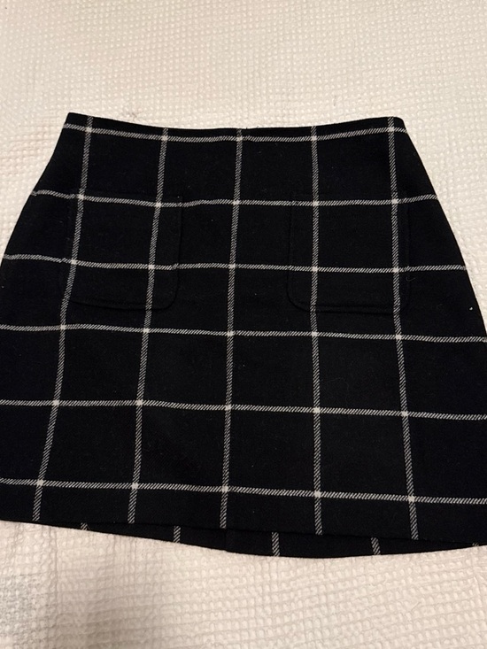Madewell Dresses & Skirts - Madewell Black Windowpane Mini Skirt
